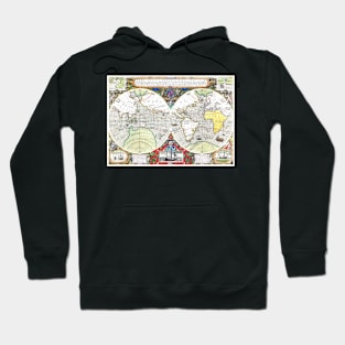 World map wall art 1690 Art Print Hoodie